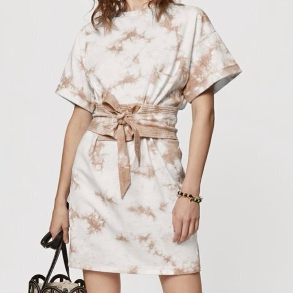 Rebecca Minkoff NWOT Marta Belted Tie-Dye T-Shirt Dress - Picture 2 of 16